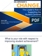 The Leaders Role in Creating A Student Centered Classroom