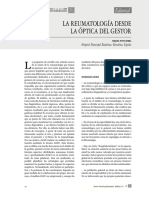 La Reumatología Desde La Óptica Del Gestor: Editorial
