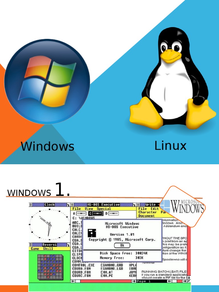 Evolucion Windows Linux | PDF | Microsoft Windows | Windows 10