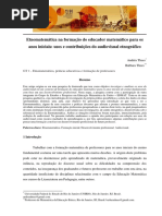 Etnomatemática na formação do educador matemático para os anos iniciais