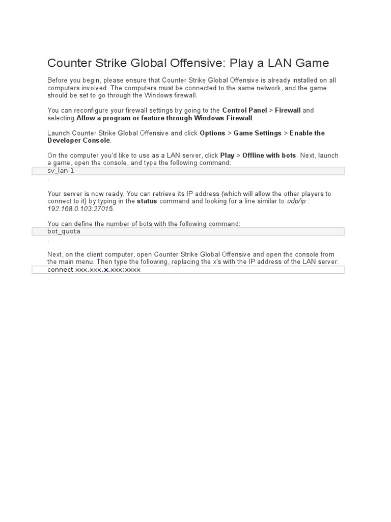 Counter Strike Global Offensive | PDF