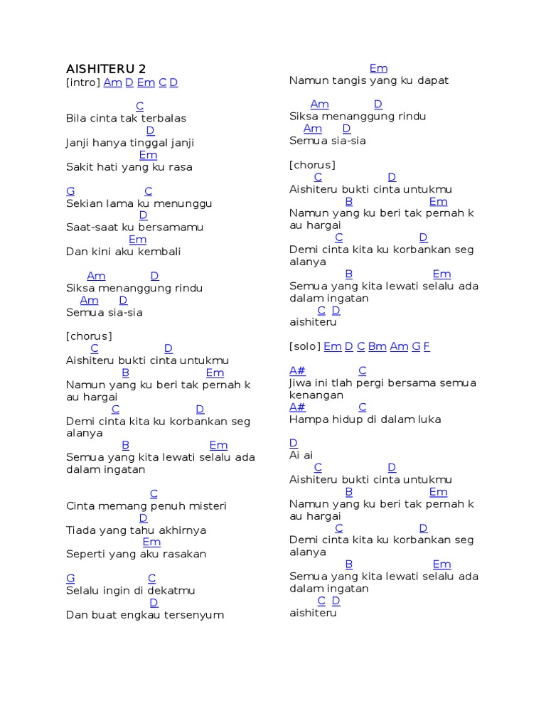 Aishiteru 2 Chord Pdf