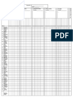 Monthly Class Attendance Sheet