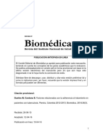 Factores Relacionados Con La Adherencia Al Tratamiento en Pacientes Con Tuberculosis