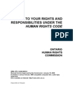 Ontario Human Rights Code - Guide to your Rights and  Responsibilities