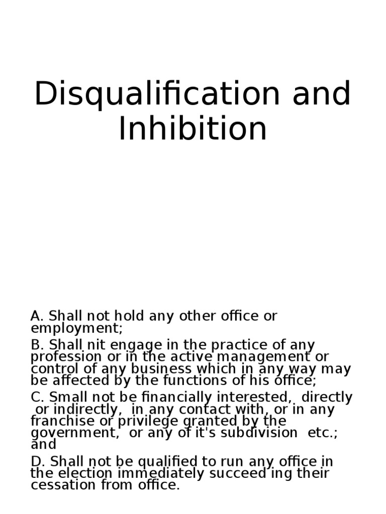 Public Officer Disqualification Guidelines | PDF
