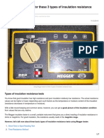 Megger Tester For These 3 Types of Insulation Resistance Tests