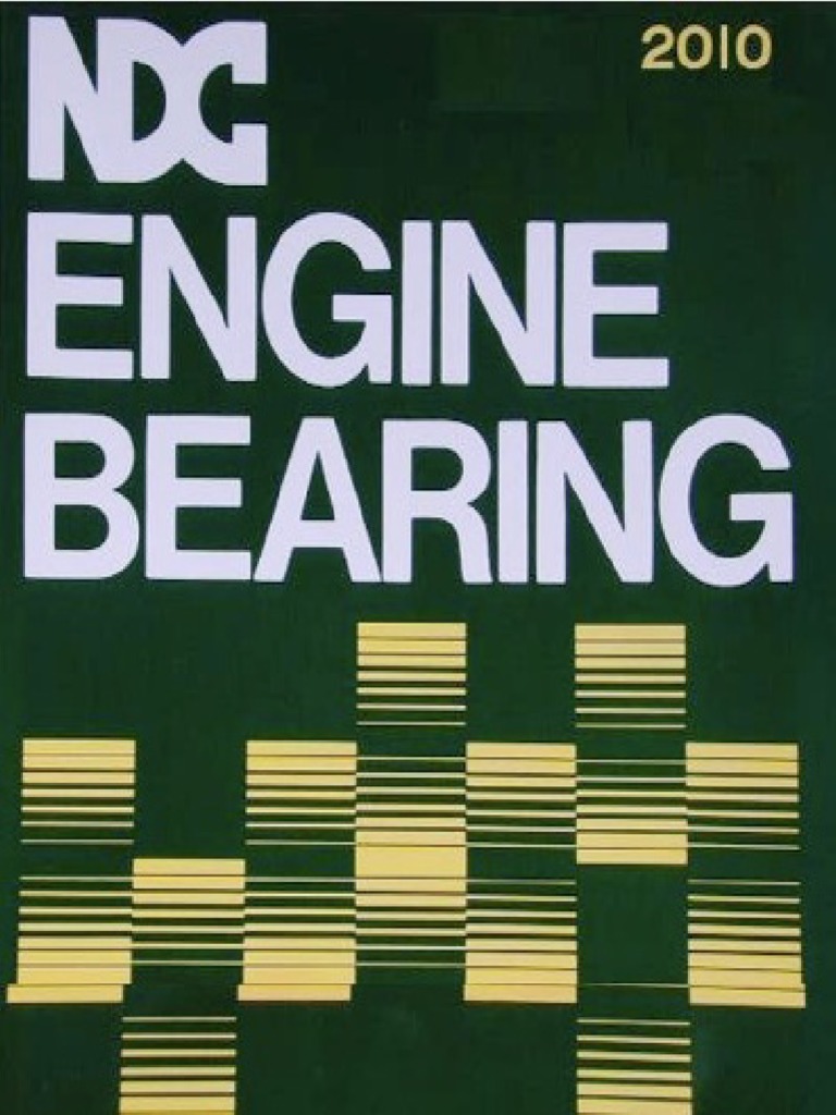 NDC Engine Bearing for Japanese Vehicles Catalogue 2010; Вкладыши