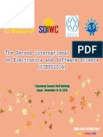 Proceedings of The Second International Conference On Electronics and Software Science (ICESS2016)