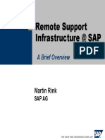 Remote Support Infrastructure at SAP: A Brief Overview