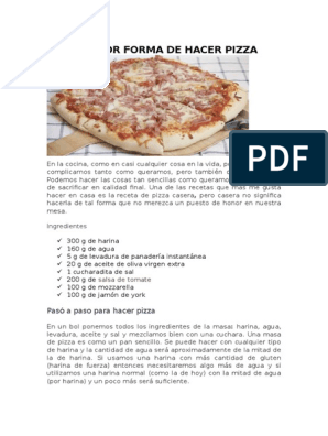 La Mejor Forma de Hacer Pizza | PDF | Pizza | De masa fermentada