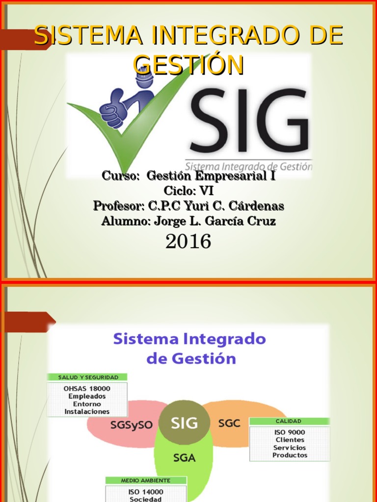 Sistema Integrado de Gestión | PDF | Calidad (comercial) | Business