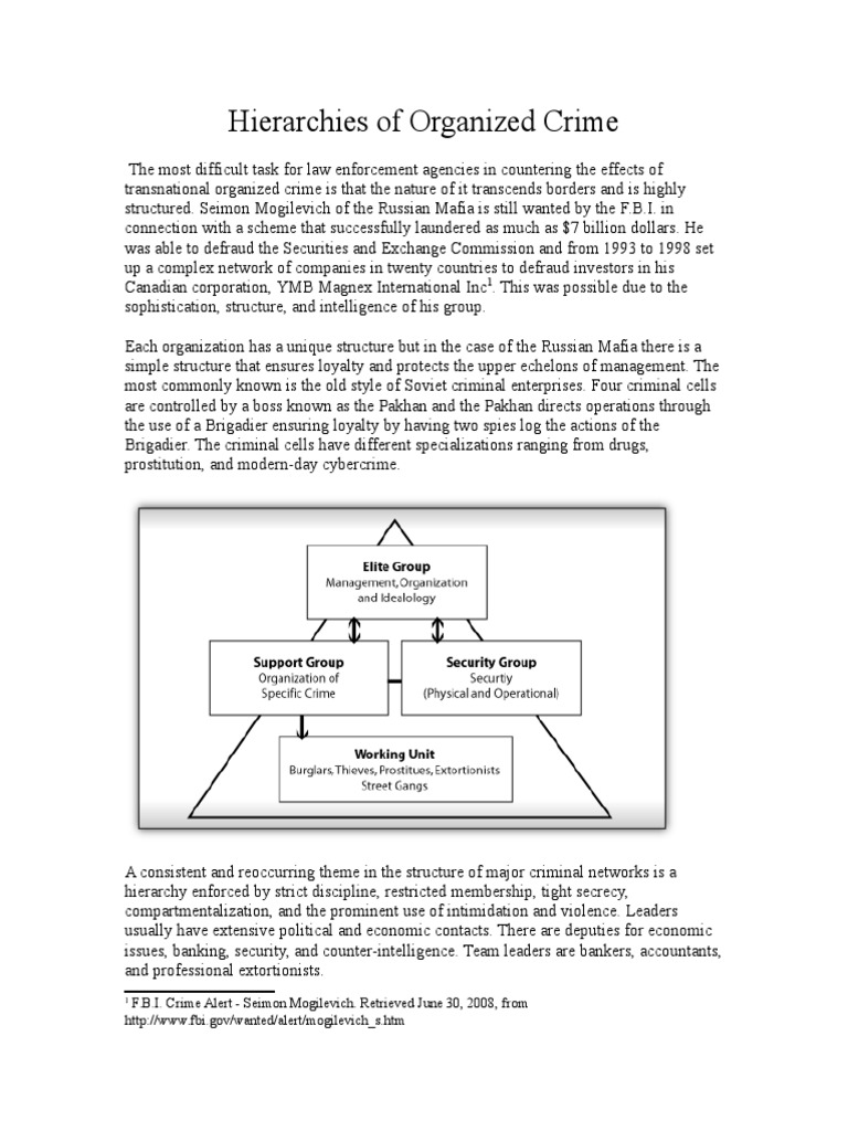 Organized Crime Hierarchy Explained | PDF | Organized Crime | National ...