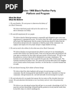 Black Panther Party Ten-Point Program | PDF