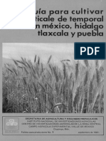 Guia Para Cultivar Triticale de Temporal en Mexico, Hidalgo