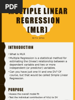 Multiple Linear Regression (MLR)