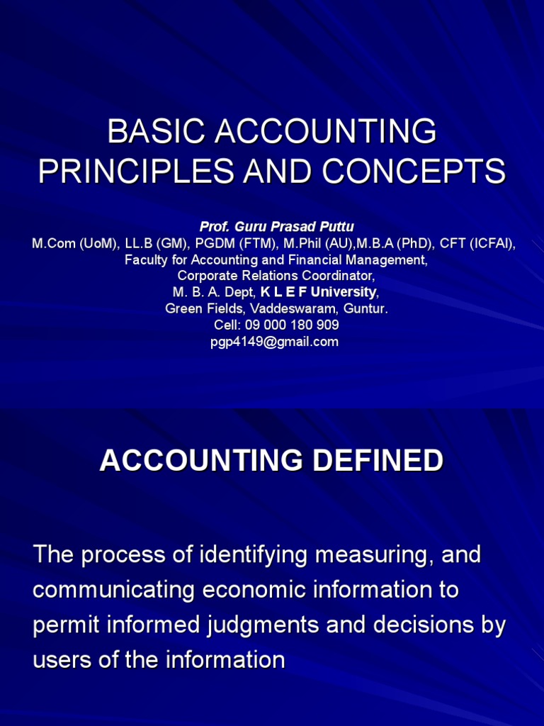 Basic Accounting Principles Overview | PDF | Balance Sheet | Accounting