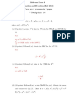 2016 Fall Estimation Theory Midterm I Sol