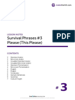 Survival Phrases #3 Please (This Please) : Lesson Notes