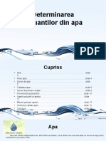 Determinarea Poluantilor Din Apa