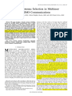 Active Antenna Selection in Multiuser MIMO Communication