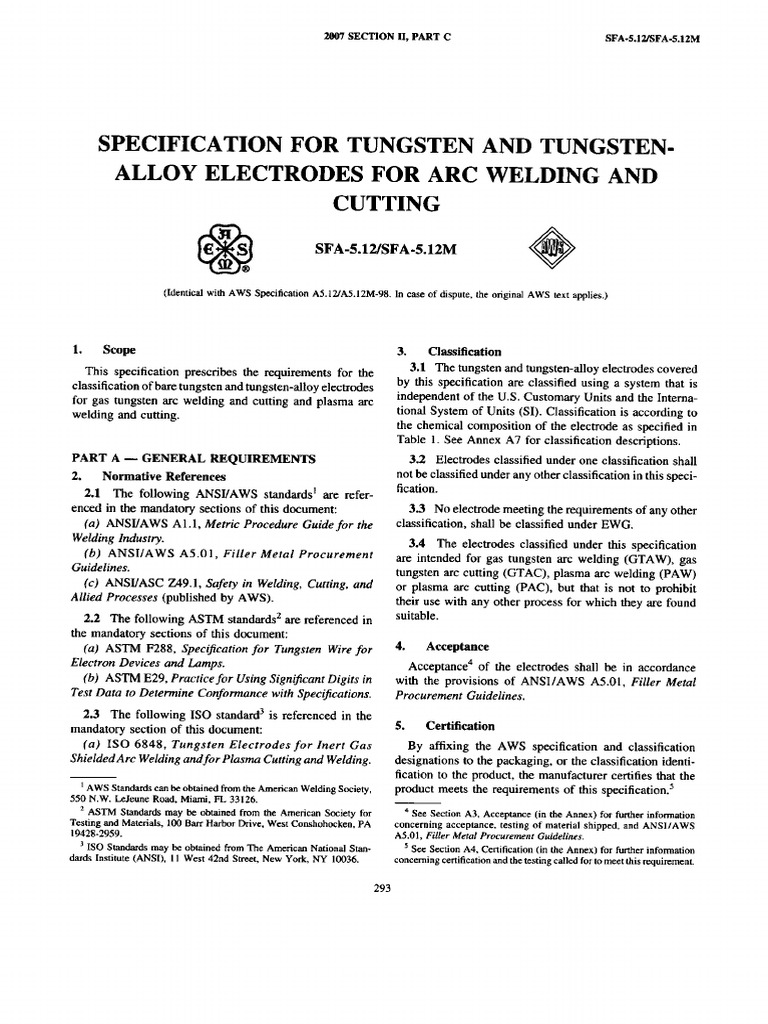 What Is Sfa Number In Welding downhfile