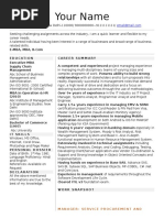 Resume Sample 3