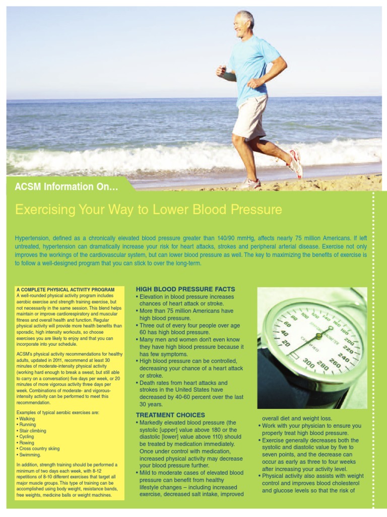 Exercising Your Way To Lower Blood Pressure | PDF | Hypertension ...