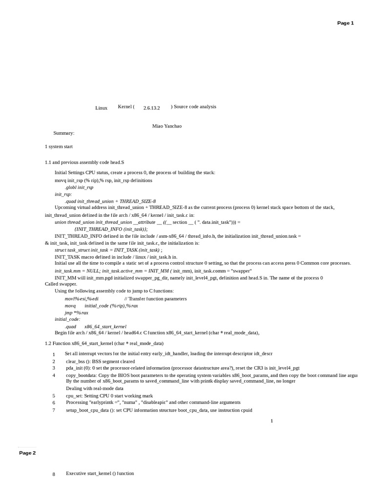 Linux Kernel (2.6) | PDF | Computing | Data