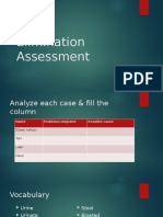 Elimination Assessment