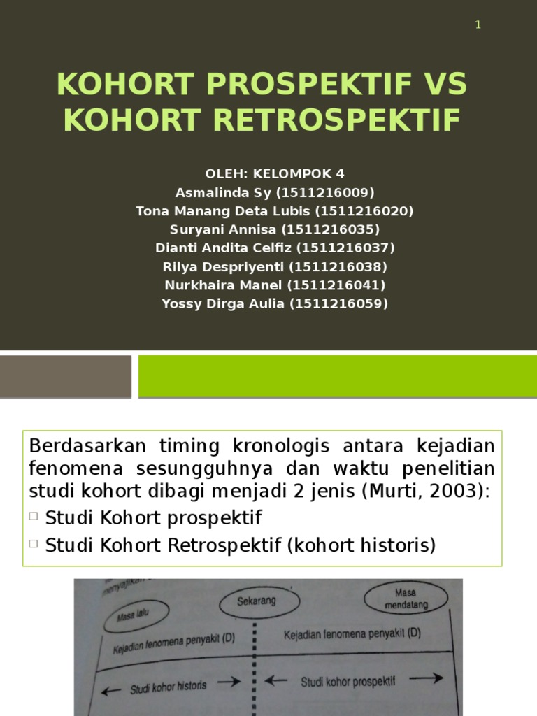 Kohort Prospektif Vs Kohort Retrospektif