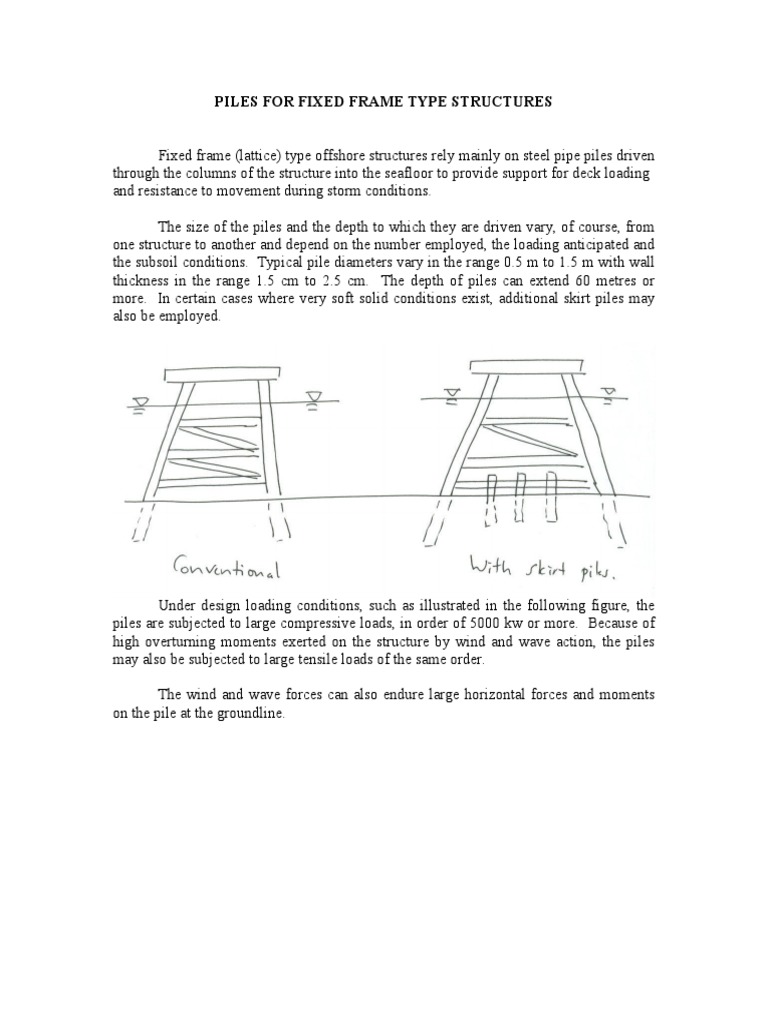 Offshore Fixed Frame Pile Design Guide | PDF | Deep Foundation | Soil ...