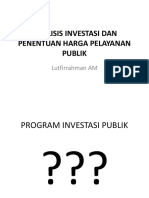 Analisis Investasi, Penentuan Harga Pelayanan Publik Dan Pengukuran Kinerja Sektor Publik
