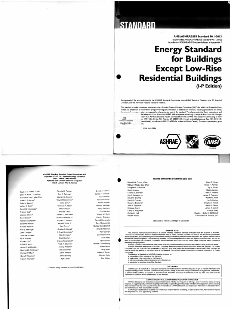 Ashrae-90 1 2013 | PDF
