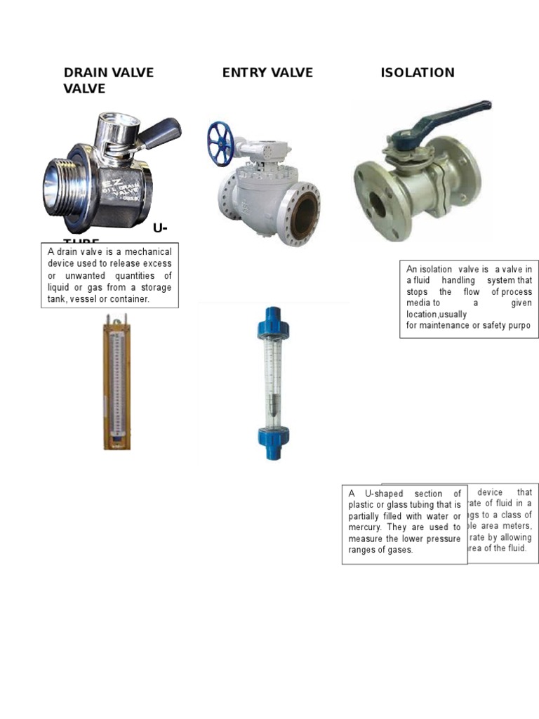 Drain Valve Entry Valve Isolation Valve PDF