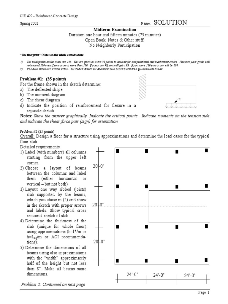 Reinforced Concrete Sample Problems PDF | PDF | Beam (Structure) | Bending