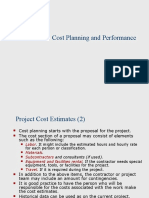 Cost Planning and Control