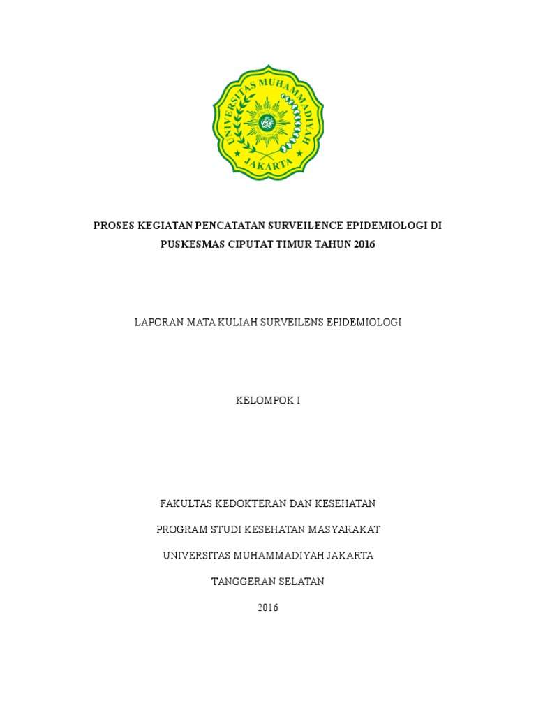 Laporan surveilans Epidemiologi