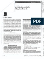 Acceptable Shock and Vibration Limits Concrete