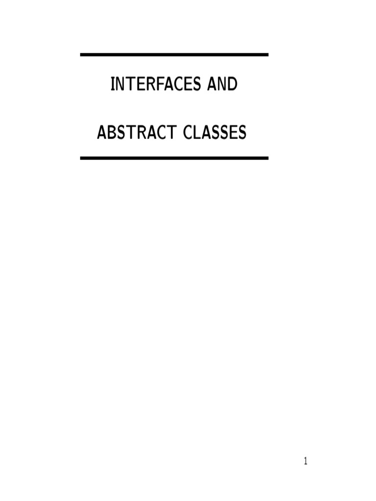 08interfaces PDF | PDF | Class (Computer Programming) | Method ...