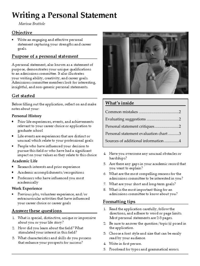 personal statement guide