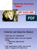 Oxidation-Reduction Reactions "Redox" Leo Says Ger