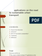 ICT Applications On The Road To Sustainable Urban Transport