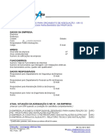 Formulario Para Orcamento de Adequacao Nr 10