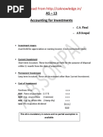 From Http://caknowledge - In/: AS - 13 Accounting For Investments