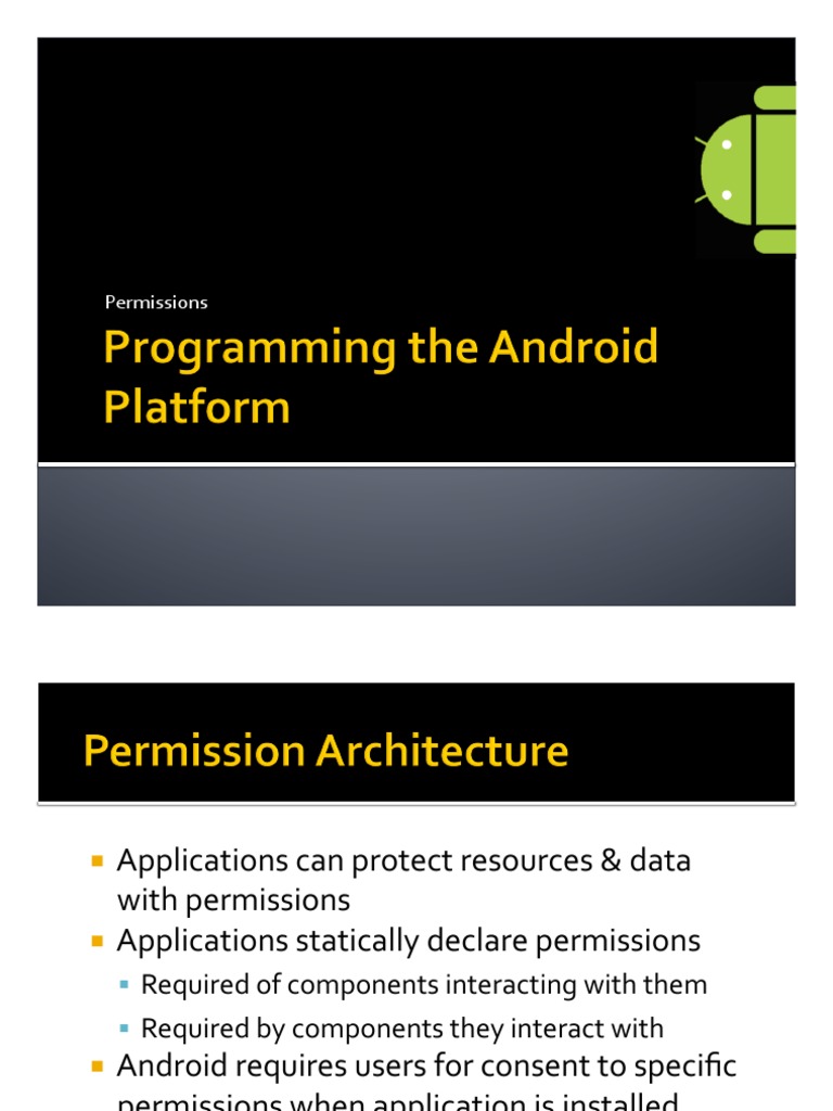 Understanding Android Permissions | PDF | Android (Operating System ...