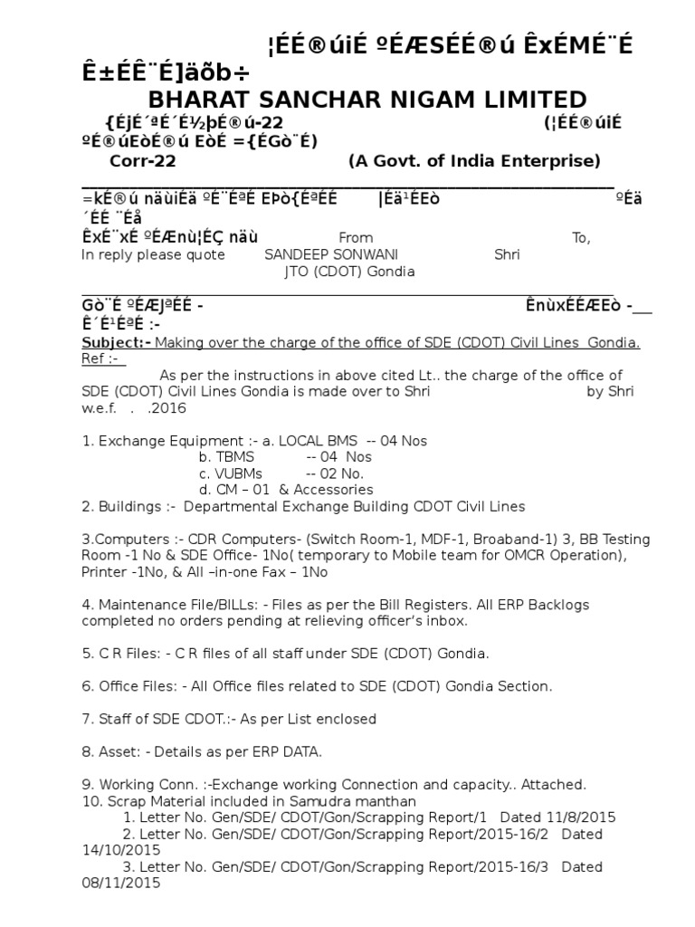 Charge Report Doc