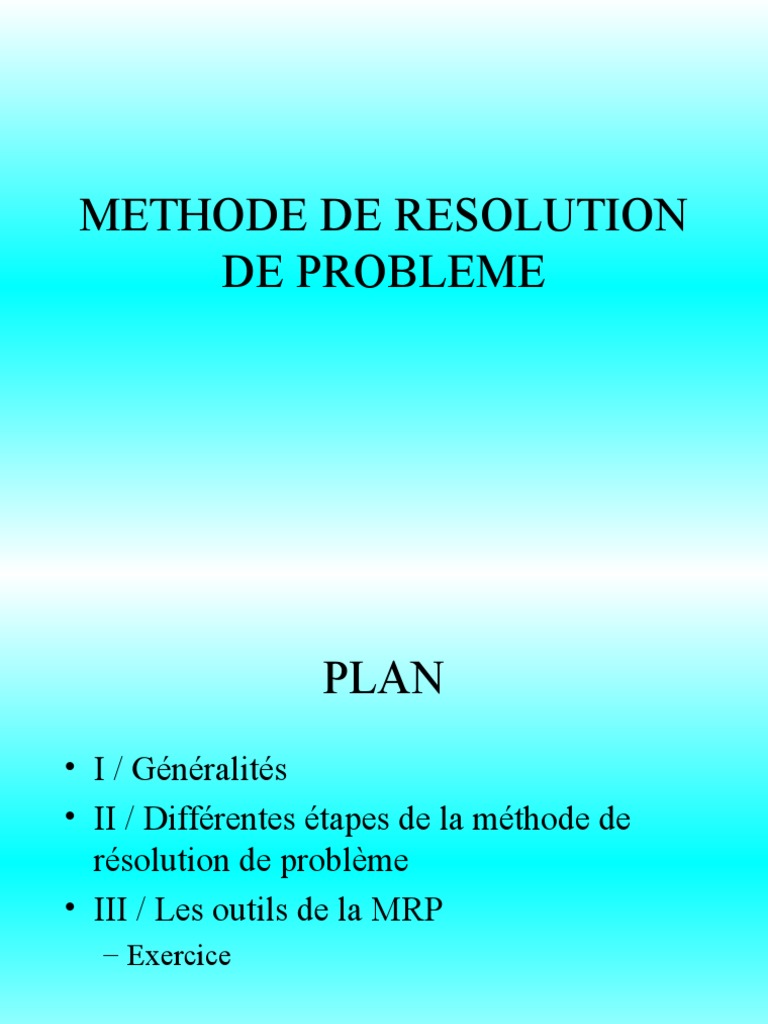 Méthodes de Résolution de Problèmes | PDF | Réflexion | Science
