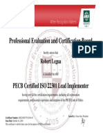 Certificate en ISO 22301