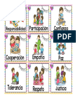 Loteria de Valores para Niños de Primaria